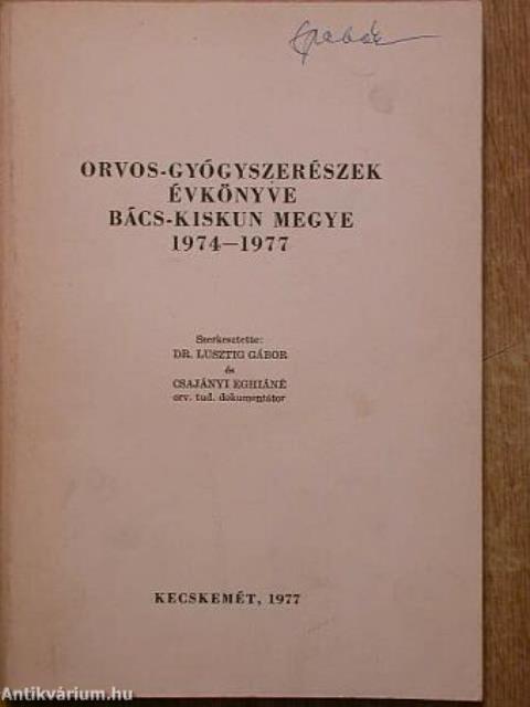 Orvos-gyógyszerészek évkönyve