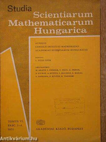 Studia Scientiarum Mathematicarum Hungarica 1971.