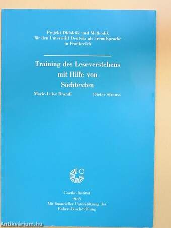 Training des Leseverstehens mit Hilfe von Sachtexten