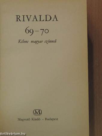 "15 kötet a Rivalda sorozatból (nem teljes sorozat)"