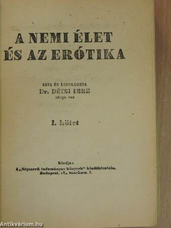 A nemi élet és az erótika I-IV.