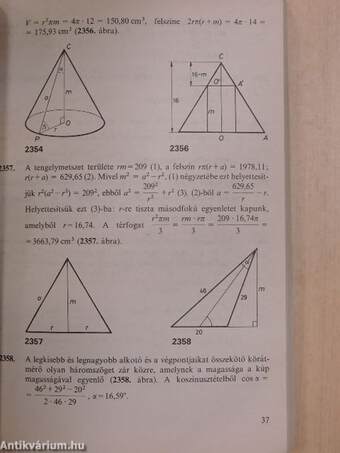 Összefoglaló feladatgyűjtemény matematikából - Megoldások II.