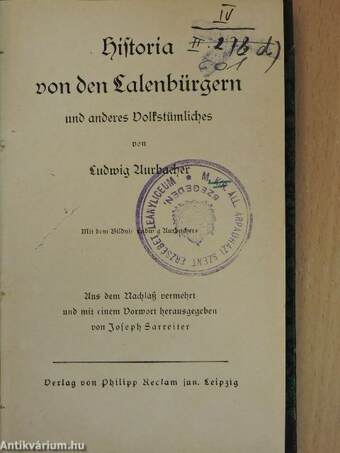 Historia von den Lalenbürgern (gótbetűs)