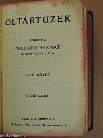 Oltártüzek I-V.