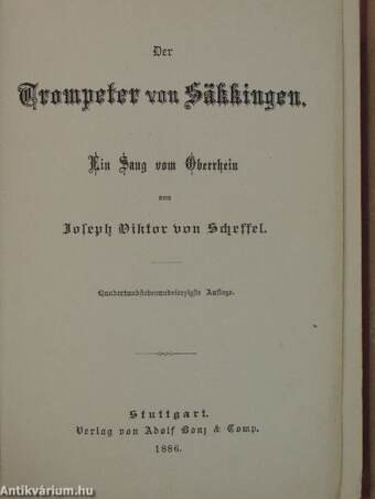 Der Trompeter von Säkkingen (gótbetűs)