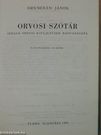 Orvosi szótár