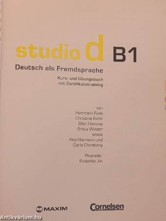 Studio d B1 - Kurs- und Übungsbuch - CD-vel