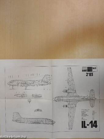"IL-14" repülőgépmodell tervrajza