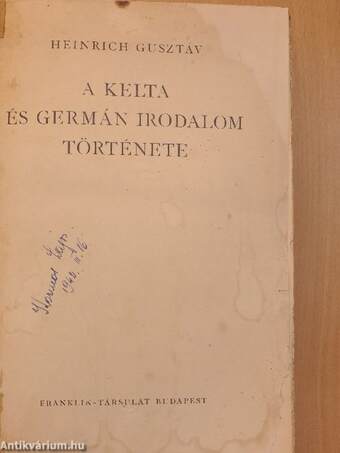 A kelta és germán irodalom története
