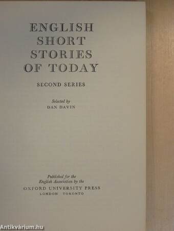 English Short Stories of Today