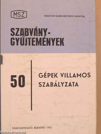 Gépek villamos szabályzata