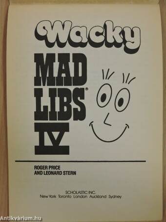 Wacky Mad Libs IV.