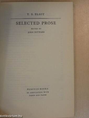 Selected Prose