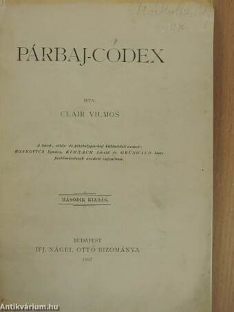 Párbaj-Codex (rossz állapotú)