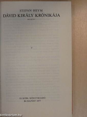 Dávid király krónikája