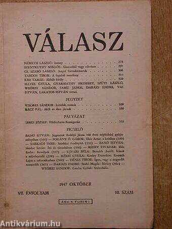 Válasz 1947. október