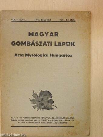 Magyar gombászati lapok 1945/3-4.