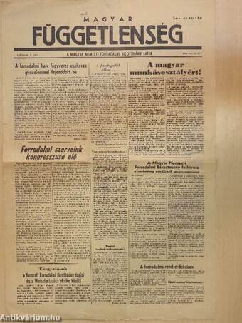 Magyar Függetlenség 1956. október 31.