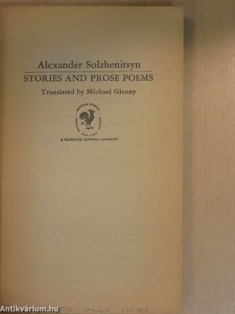 Stories and Prose Poems