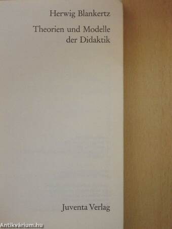 Theorien und Modelle der Didaktik