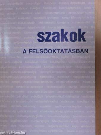 Szakok a felsőoktatásban