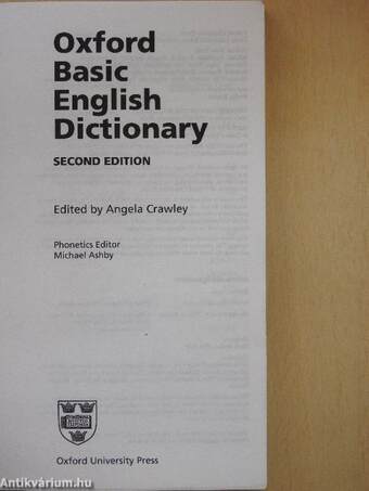 Oxford Basic English Dictionary