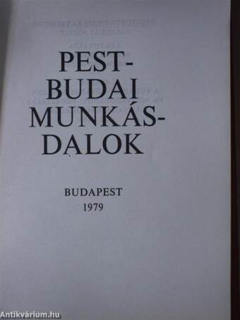 Pest-Budai munkásdalok