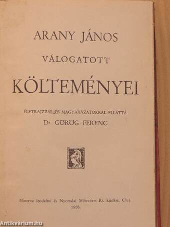 Arany János válogatott költeményei/Arany János elbeszélő költeményei