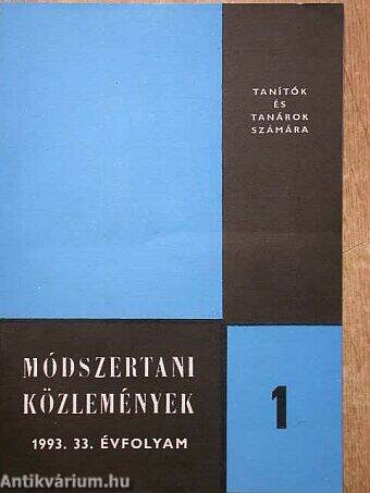 Módszertani közlemények 1993/1-5.