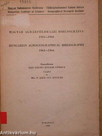 Magyar agrárföldrajzi bibliográfia 1961-1966