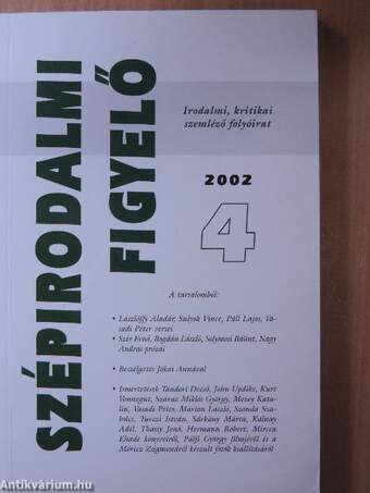 Szépirodalmi figyelő 2002/4.