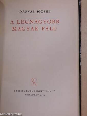 A legnagyobb magyar falu