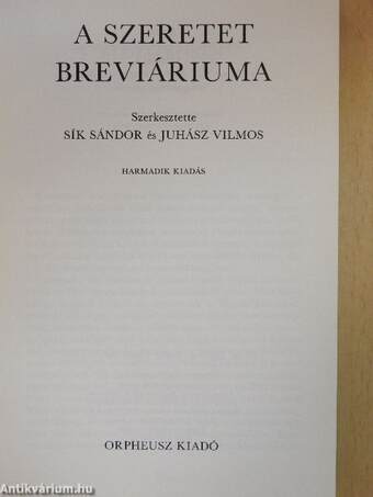 A szeretet breviáriuma