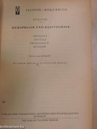 Technik wörterbuch - Kernphysik und kerntechnik