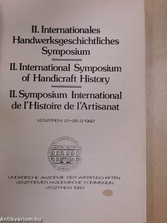 II. Internationales Handwerksgeschichtliches Symposium 1-2.