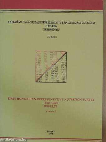 Az Első Magyarországi Reprezentatív Táplálkozási Vizsgálat (1985-1988) eredményei II.