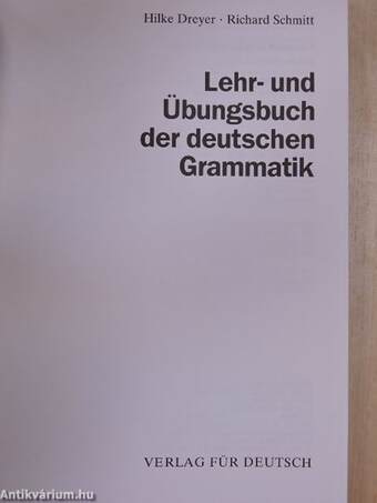 Lehr- und Übungsbuch der deutschen Grammatik