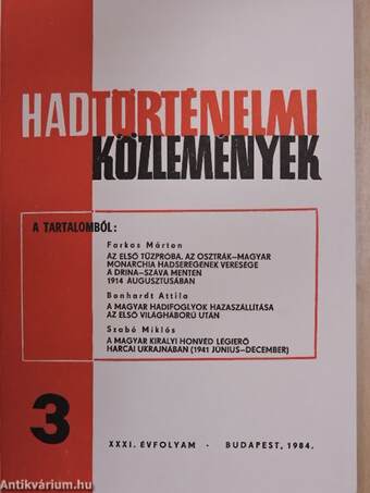 Hadtörténelmi Közlemények 1984/3.