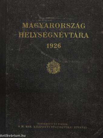 Magyarország helységnévtára 1926