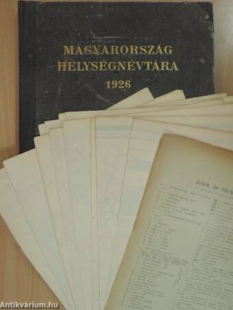 Magyarország helységnévtára 1926