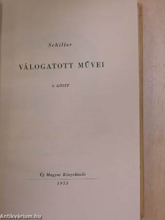 Schiller válogatott művei I-II.