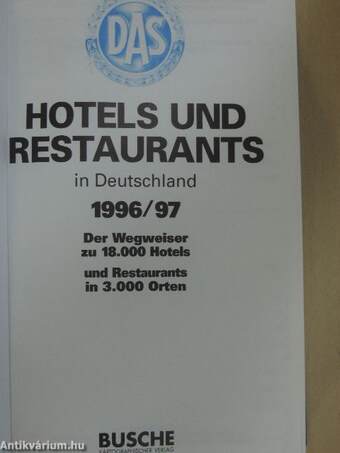 DAS Hotels und Restaurants in Deutschland 1996/97