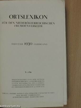 Ortslexikon 1930.