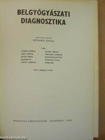 Belgyógyászati diagnosztika