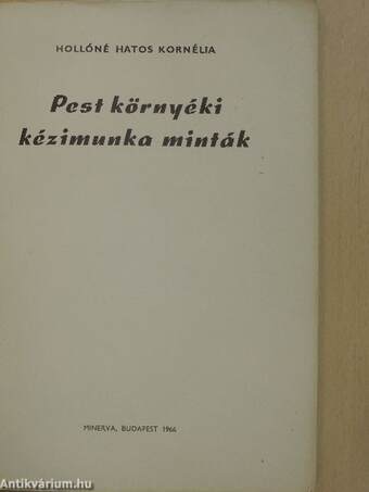 Pest környéki kézimunka minták