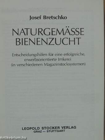 Naturgemässe Bienenzucht