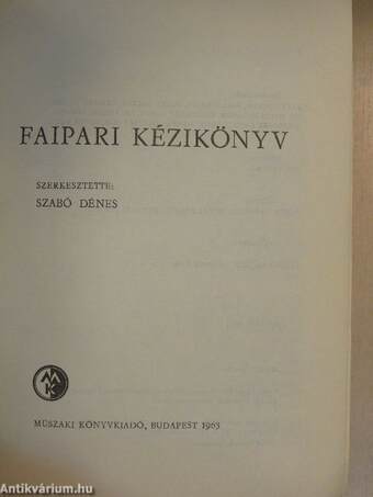 Faipari kézikönyv