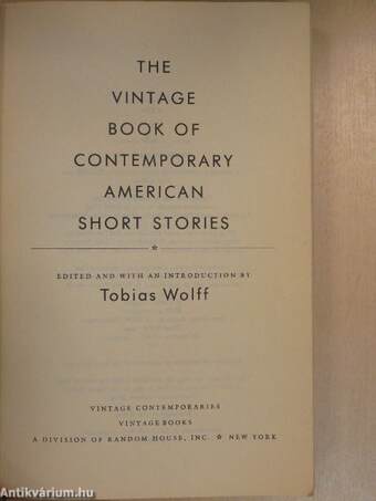 The Vintage Book of Contemporary American Short Stories