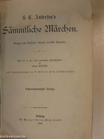 H. C. Andersen's Sämmtliche Märchen (gótbetűs)