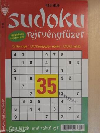 Sudoku rejtvényfüzet 35.